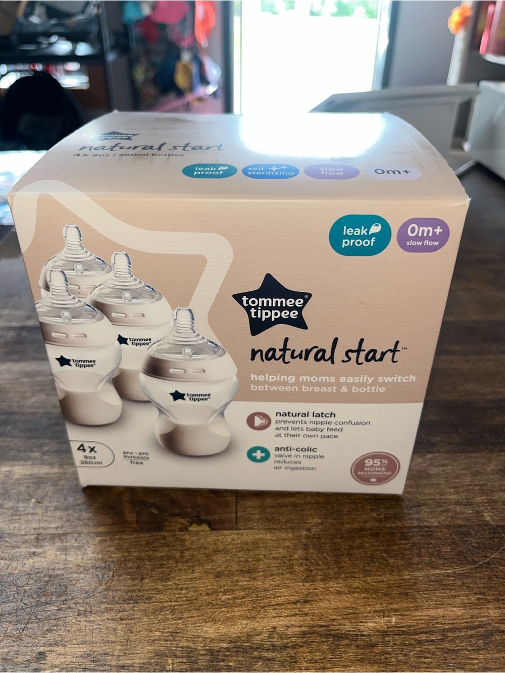 Tommee Tippee Natural Start Anti-Colic 9 oz BPA Free Baby Bottles, 0+ Months